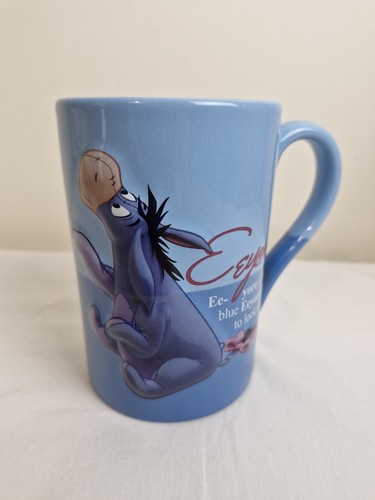Disney Store Eeyore 3D Large Ceramic Mug Blue Cup Winnie the Pooh Exclusive.