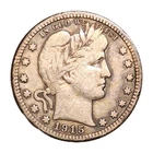 Nice 1915 Barber Silver Quarter ~F Nicely Circulated Dings On Rim Edge 90%Silver
