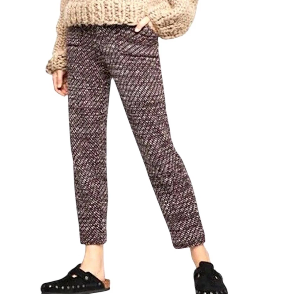 Free People Knit Trouser Pants Red Combo Size Small Bohemian - Image 2 of 4