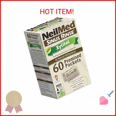 NeilMed Sinus Rinse Premixed Refill Packets with Xylitol, 60ct.