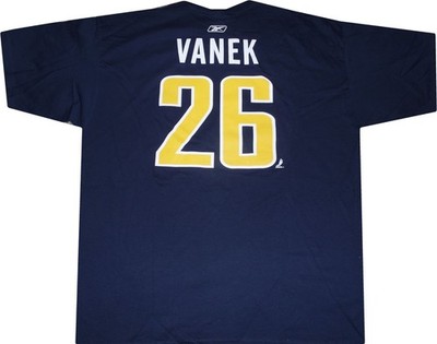 Buffalo Sabres Thomas Vanek Reebok Navy Oversized T Shirt New Runs Big