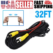 32ft Car RCA Video Extension Cable  Detection Wire for Rear View Backup Camera
