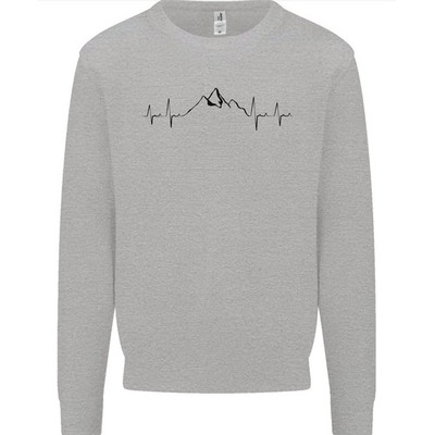 AWDis Mountain ECG Pullover Sweatshirt Herren Langarm Sport Grau