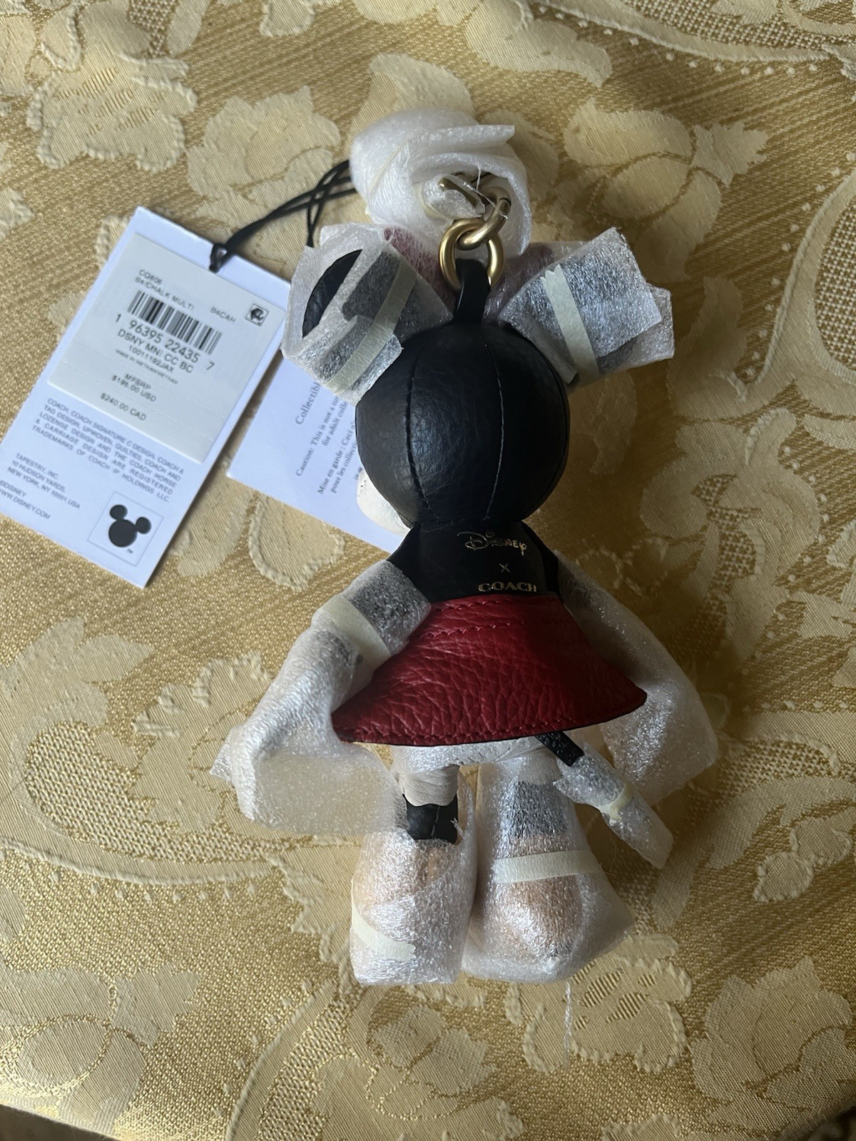 COACH x DISNEY Minnie Mouse Limited Edition Leather Bag Charm Key  Fob NWT New thumbnail 4