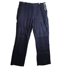 Lauren Ralph Lauren Navy Blue Linen Blend Riviera Pants Size 18W NWT DeadStock