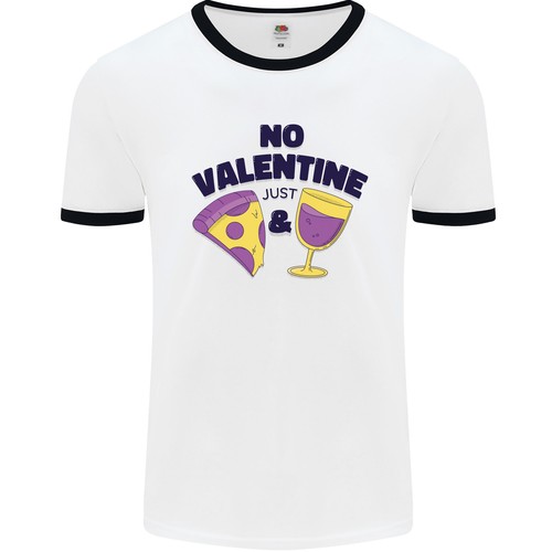 Anti Valentines Giorno Just Pizza & Vino Uomo Ringer