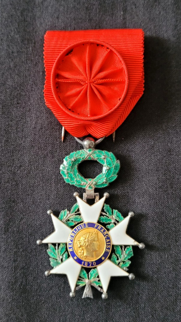 Ehrenlegion 1870 Offizier in Silber und Gold 18k WW1 French Legion of Honor