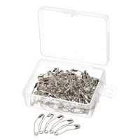 200 StüCk Sicherheitsnadeln 28Mm Gebogene Metall NäHnadeln Biegen Silber Ton
