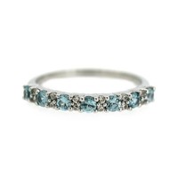 Cavill Ratanakiri Zirkon Ring Damen Silber 925 Rundschliff 1,2Ct Blau Elegant