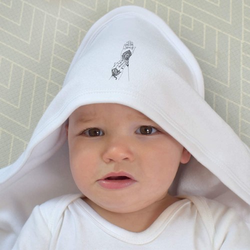 'Henna Tattoo Hands' Baby Hooded Towel (HT00028159) - Picture 2 of 5