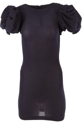 ROTATE BIRGER CHRISTENSEN NAVY WOVEN MINI DRESS DK 36 UK 8