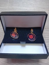 Golf (LUGC) Cufflinks - Gold Metal With Logo