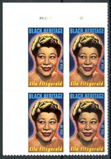 Ella Fitzgerald MNH Plate Block of 4 Upper Left Scott 4120 Dated 2007        ~