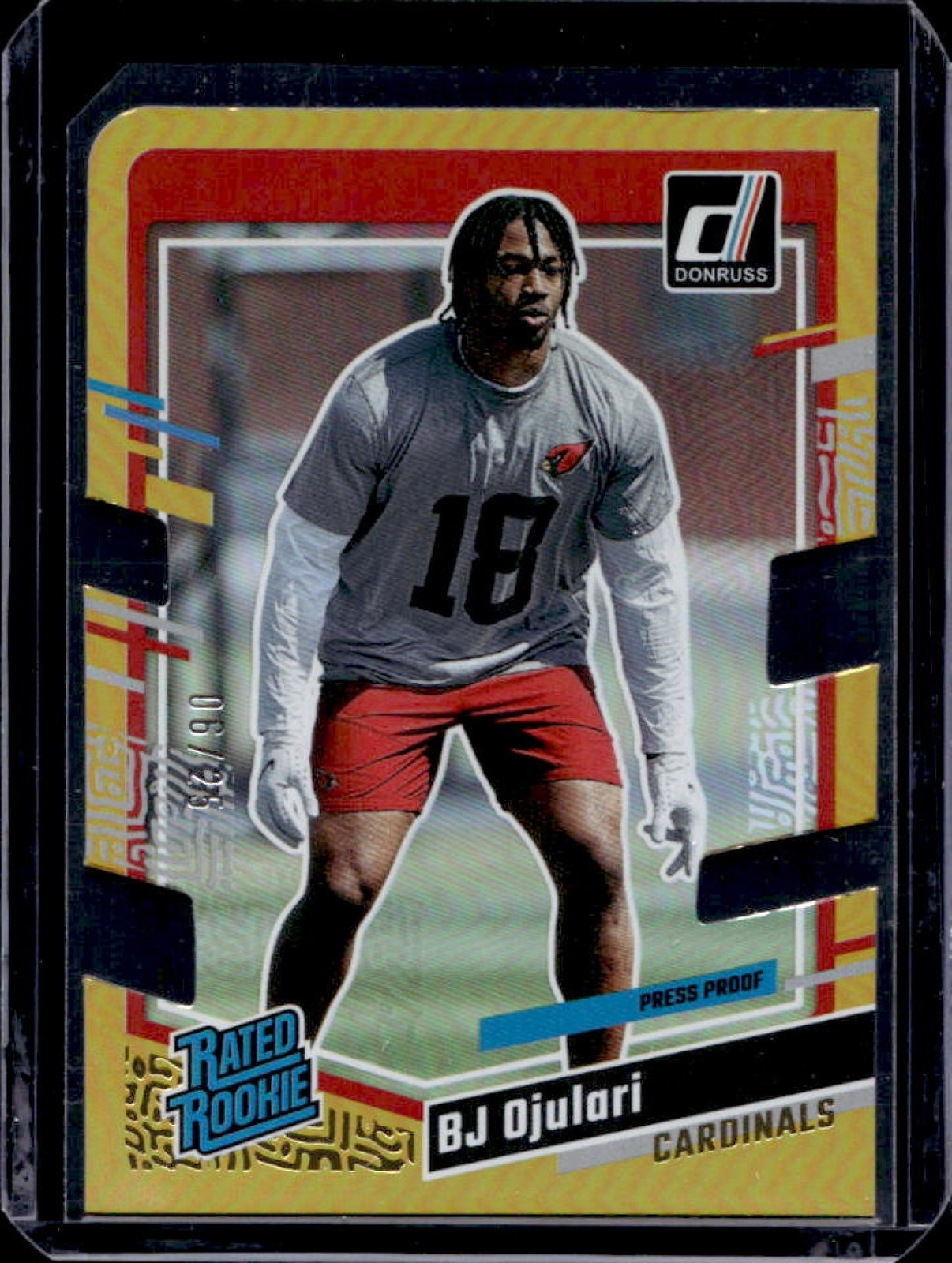 BJ Ojulari Panini Donruss #301 Press Proof Gold Die-Cut