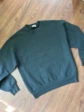 Vintage Jerzees Activewear NuBlend Sweatshirt Men's M Black USA Made Long Sleeve