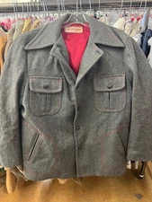 Vintage McGREGOR Men Jacket 70s  uSA  Made Wool Gray L/XL    Limited Edition 