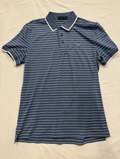 G/FORE Feeder Stripe Tech Jersey Polo in blue Size M