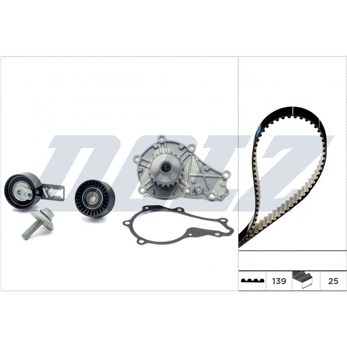 Kit distribution 1.4 avec pompe à eau pour Peugeot 2008 I et Fiesta 6