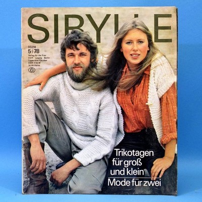 DDR Sibylle 5 1978 Vogue Modezeitschrift Trikotagen Mode für zwei Modefarbe Rosa