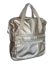 Kipling Audrie Metallic Rose Gold Nylon Diaper Backpack Travel Baby Bag Tote