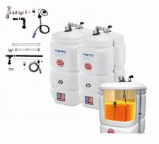 2 x 1000 Liter Öltank doppelwandig Kunststoff Komplettset schmale Türen Buderus