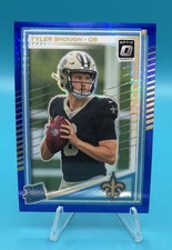 2025 Panini Donruss Optic - Rated Rookie Tyler Shough #223 Blue Hyper Prizm (RC)