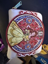Loungefly Disney Beauty And The Beast Stained Glass Wallet Princess Belle New