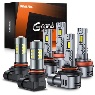 SEALIGHT H8/H9/H11 9005/HB3 H10 Fog Light Bulbs Combo, 110,000LM Ultra-Bright 36