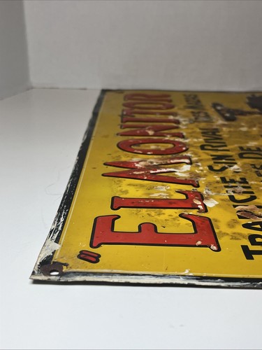Rare Vintage El Monitor Graphic Embossed Painted Tin Advertising Sugar Mill Sign - Bild 21 von 24