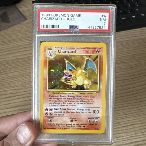 1999 Pokemon Base Set Charizard Holo 4/102 PSA 7 NM