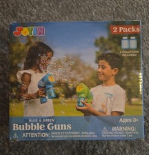 Blue  Green Bubble Guns Ages 3 2 Solutions  Batteries Included