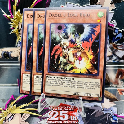 #ad 3x Yugioh Playset Droll amp; Lock Bird L5DD ENC04 Common 1st Ed Near Mint $3.48