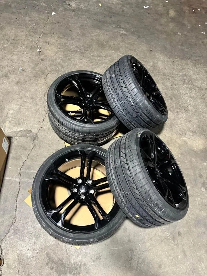 20x10 20x11 CHEVY CAMARO ZL1 NEGRO BRILLANTE LLANTAS NEUMÁTICOS 5x120 SS RS Z28 1LE Foto 3 de 4