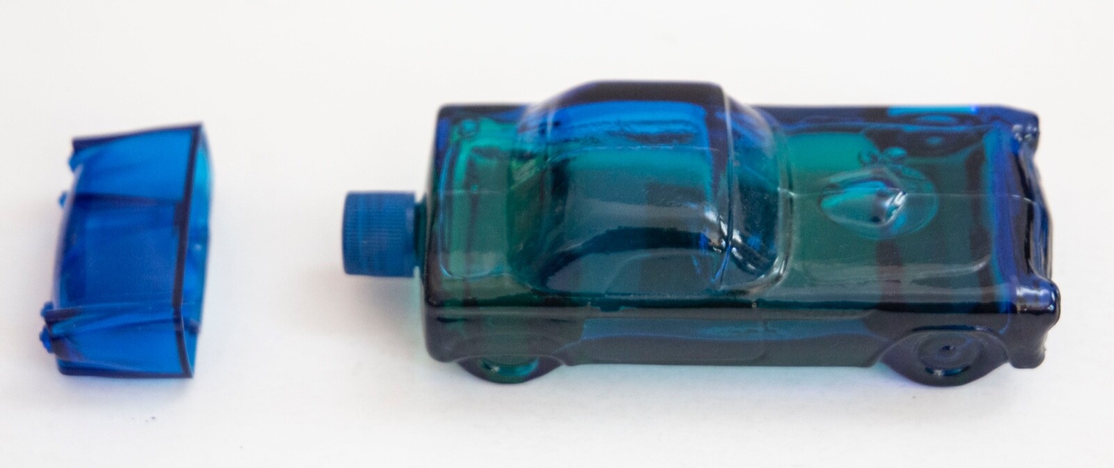 Vintage Avon '55 Thunderbird Deep Woods After Shave Bottle-Full-Blue Glass-VG!