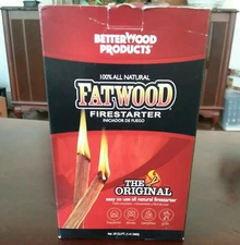 The Original FATWOOD Firestarter Pine Wood Sticks (36 Pcs) Campfire Kindling