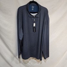 Jos.A.Bank Traveler Collection Tailored Fit Diagonal Dot Long Sleeve Polo- 4X