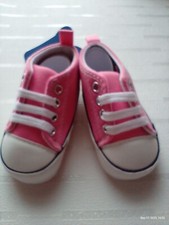 Image of Baby's Pink ' Converse' Style Sneakers UK 2