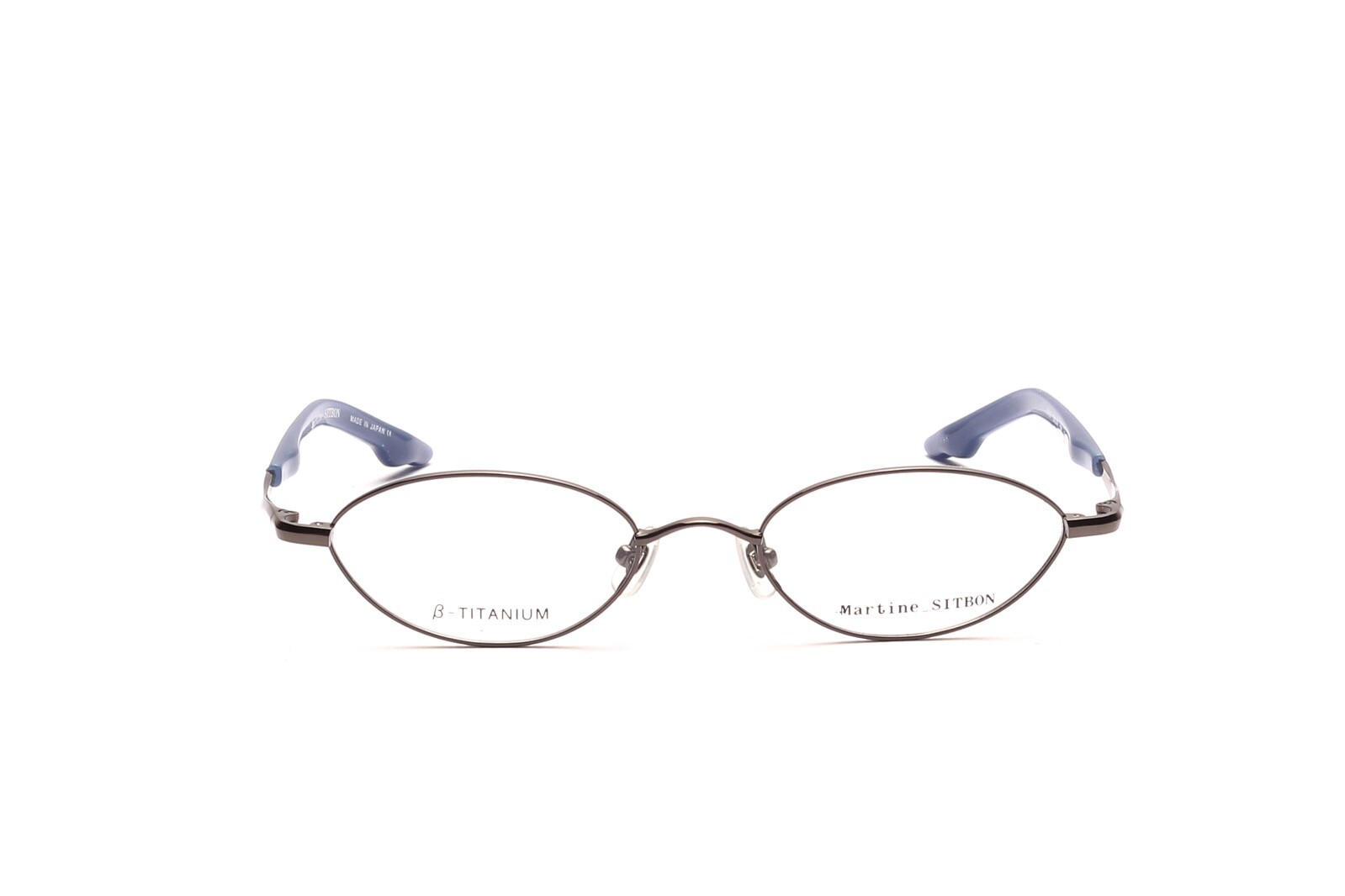 Овальный профиль B-Титановый фасон Martine Sitbon из оружейного серебра толщиной 50 - 19 мм B5