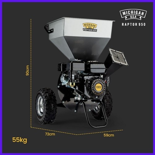MICHIGAN 7HP 212cc Petrol Commercial Wood Chipper Shredder, Tree Mulcher-Raptor - Picture 2 of 8