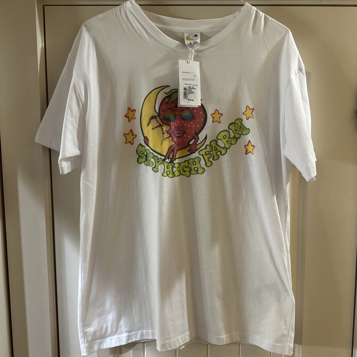【AMBLER】 Vanilla man's Summer Graphic T-Shirt Men's Sky High Farm T-Shirt New with Tags XL Strawberry Moon