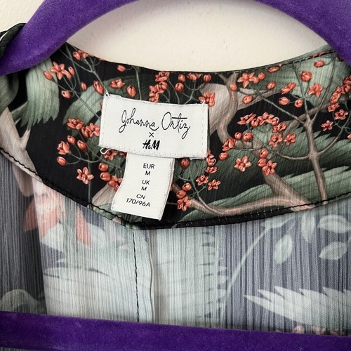 Johanna Ortiz X H&M | Tropical Pattern Chiffon Dress | Long Sleeve | Sz Medium - Picture 3 of 9