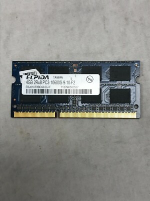 ELPIDA 4GB (1-Stick) EBJ41UF8BCS0-DJ-F PC3-10600 DDR3 1333 Laptop Memory SODIMM