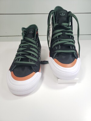 Adidas Nizza High Double Laced Black Green Oxide GZ2653 Sneakers