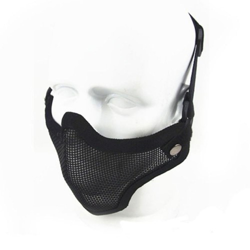 Carbon Steel Half Face Wire Mask Adjustable Steel Mesh Mask Riding Cycling - Picture 7 of 15