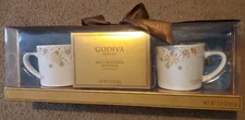 Godiva Belgium 1926 Chocolate Hot Cocoa Coffee Mug Cup Holiday Gift Set New