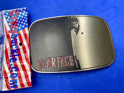 Scarface Tony Montana Large Al Pacino Iconic Movie Poster Picture Belt Buckle