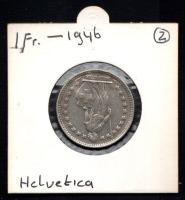 Coin Switzerland 1946, 1 Fr-Helvetica Silver 0.835 - Co2212-162 | eBay