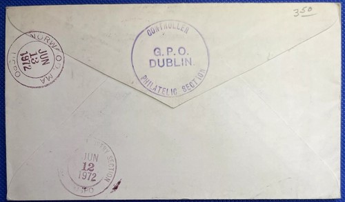 First Day of Issue 1972 Ireland Cover Registered Mail to Massachusetts You Grade - Picture 11 of 15