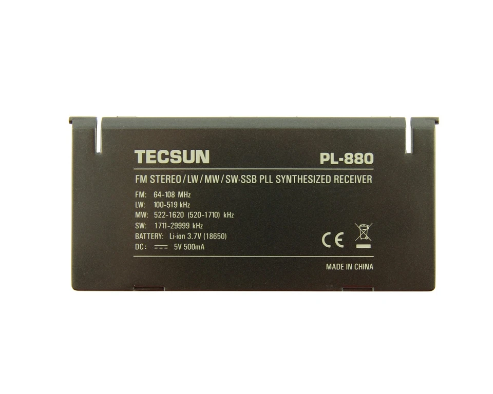 TECSUN PL-880 (schwarz) Radio Empfänger Original Back Flip Ständer