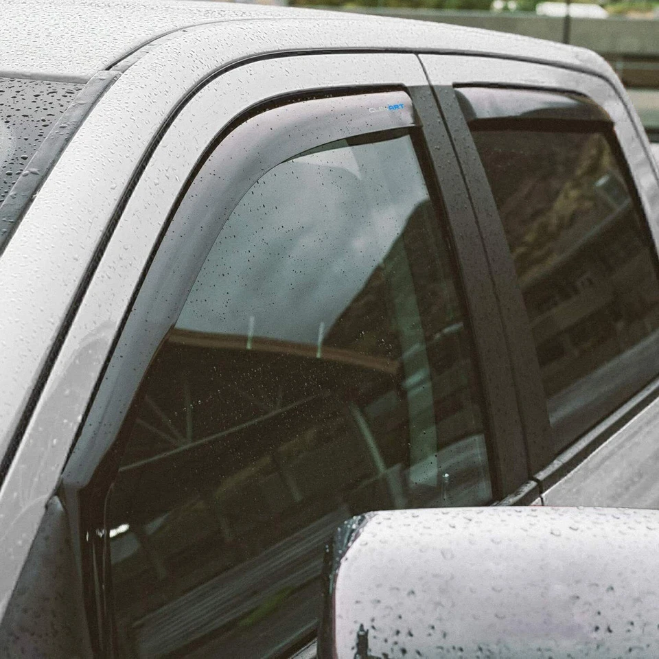 Para Dodge Ram 1500 2500 3500 2009-2018 doble cabina ventana ventilación viseras protectores de lluvia- Foto 2 de 4